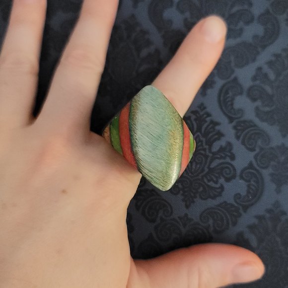 Wooden Chunky Ring - Picture 2 of 5